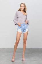 Load image into Gallery viewer, Ripped Frayed Denim Shorts
