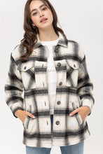 Load image into Gallery viewer, Fleece Lined Plaid Flannel Jacket
