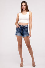 Load image into Gallery viewer, Raw Frayed Hem Ripped Denim Shorts
