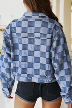 Load image into Gallery viewer, Checkered Denim Jacket
