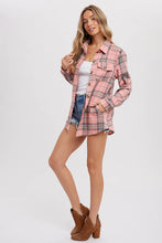 Load image into Gallery viewer, FLANNEL PLAID SHACKET
