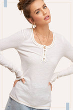 Load image into Gallery viewer, Ribbed Henley Top
