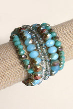 Load image into Gallery viewer, GLASS BEADED STRETCH BRACELET SET
