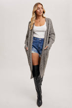 Load image into Gallery viewer, CABLE KNIT SWEATER LONG LINE CARDIGAN
