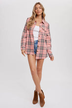 Load image into Gallery viewer, FLANNEL PLAID SHACKET
