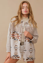 Load image into Gallery viewer, Aztec Frindged Jacket
