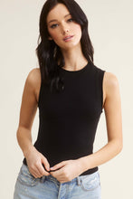 Load image into Gallery viewer, Ribbed Fabric Rolled Hem Sleeveless Top
